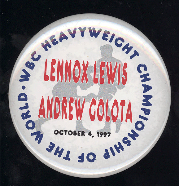 LEWIS, LENNOX-ANDREW GOLOTA SOUVENIR PIN (1997)