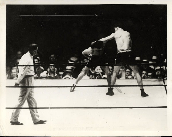 SCHMELING, MAX-YOUNG STRIBLING WIRE PHOTO (1931-8TH ROUND)