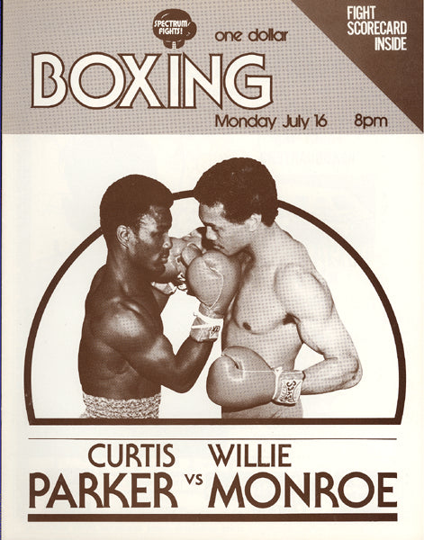 MONROE, WILLIE "THE WORM"-CURTIS PARKER OFFICIAL PROGRAM (1979)