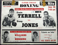 TERRELL, ERNIE-DOUG JONES & CLEVELAND WILLIAMS-TOD HERRING CLOSED CIRCUIT POSTER (1966)