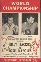 BACKUS, BILLY-JOSE NAPOLES I OFFICIAL PROGRAM (1970-SIGNED BY BASILIO, BACKUS & BACKUS MANAGER)