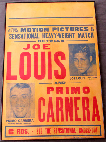 LOUIS, JOE-PRIMO CARNERA FIGHT FILM POSTER (1935)