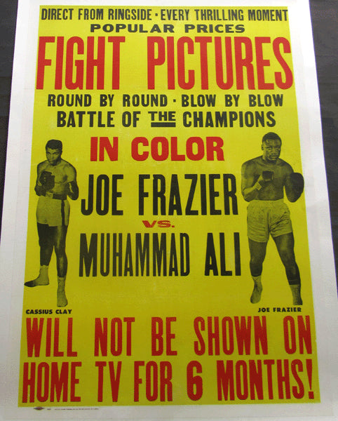 ALI, MUHAMMAD-JOE FRAZIER I LARGE CLOSED CIRCUIT POSTER (1971)