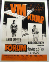 GRIFFITH, EMILE-CHRIS CHRISTENSEN ON SITE POSTER (1963-SIGNED BY GRIFFITH)