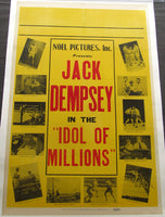 DEMPSEY, JACK IN  THE "IDOL OF MILLIONS" MOVIE POSTER (1929)