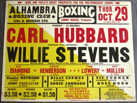 HAYWARD, STANLEY "KITTEN"-JOHNNY CHARLESTON ON SITE POSTER (1959-HAYWARD'S 3RD FIGHT)