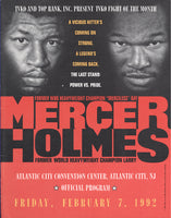 HOLMES, LARRY-RAY MERCER OFFICIAL PROGRAM (1992)