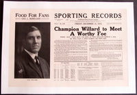 WILLARD, JESS PROMOTIONAL POSTER (1915 AS CHAMPION)