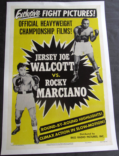 MARCIANO, ROCKY-JERSEY JOE WALCOTT I FIGHT FILM POSTER (1952)