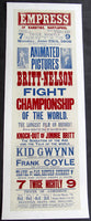 NELSON, BATTLING-JIMMY BRITT FIGHT FILM POSTER