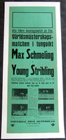 SCHMELING, MAX-YOUNG STRIBLING GERMAN FIGHT FILM POSTER (1931)