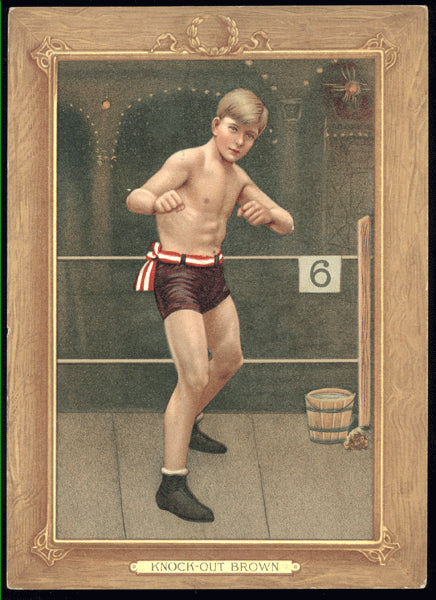 BROWN, KNOCKOUT T-9 TURKEY RED CARD (1911)