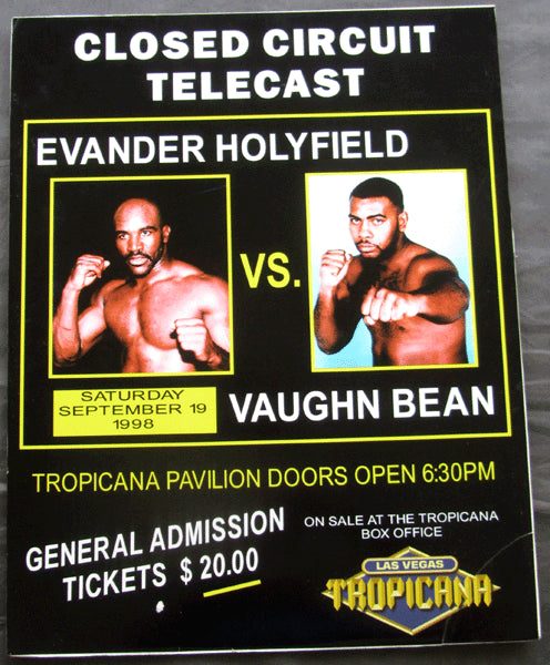 HOLYFIELD, EVANDER-VAUGN BEAN CLOSED CIRCUIT POSTER (1998)