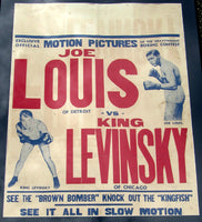 LOUIS, JOE-KING LEVINSKY FIGHT FILM POSTER (1935)
