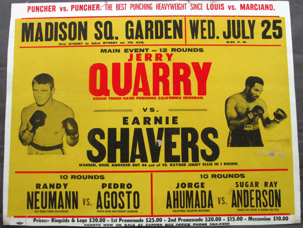 QUARRY, JERRY-EARNIE SHAVERS ON SITE POSTER (1973)