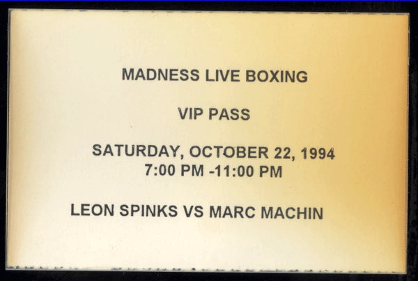 SPINKS, LEON-MARC MACHIN VIP PASS (1994)