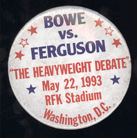 BOWE, RIDDICK-JESSE FERGUSON & ROY JONES, JR.-BERNARD HOPKINS SOUVENIR PIN (1993)