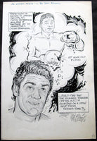 PATTERSON, FLOYD-OSCAR BONAVENA ORIGINAL CARTOON ART BY PHIL BISSELL (1972)