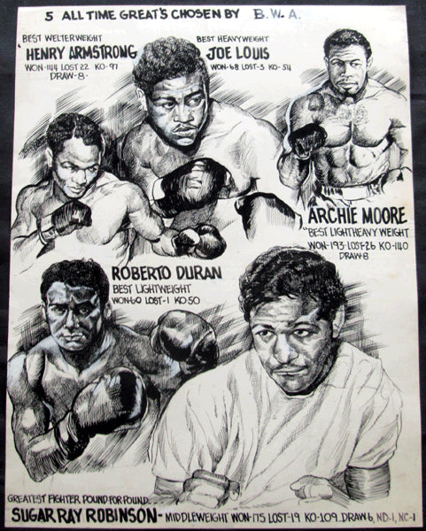 ROBINSON, SUGAR RAY CARTOON ARTWORK (GREATEST POUND FOR POUND FIGHTER)