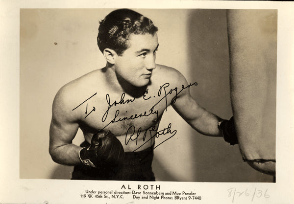Al Rohr Boxing ROTH, AL SIGNED PHOTO – JO Sports Inc.
