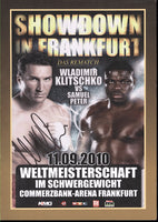 KLITSCHKO, WLADIMIR-SAMUEL PETER SIGNED MENU (2010)