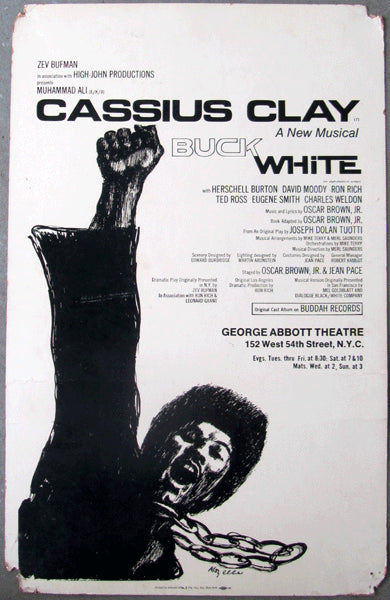 ALI, MUHAMMAD-CASSIUS CLAY IN MUSICAL BUCK WHITE ORIGINAL POSTER (1969)