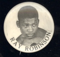 ROBINSON, SUGAR RAY SOUVENIR PIN (EARLY 1940'S)