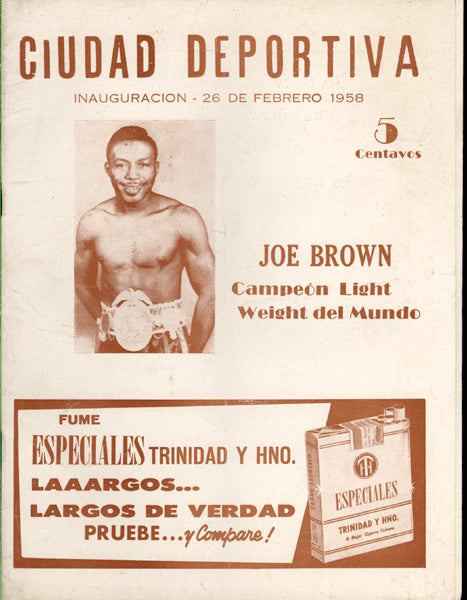 BROWN, JOE-ORLANDO ECHEVARRIA OFFICIAL PROGRAM (1958)