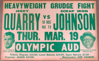 QUARRY, JERRY-GEORGE "SCRAP IRON" JOHNSON ON SITE POSTER (1970)