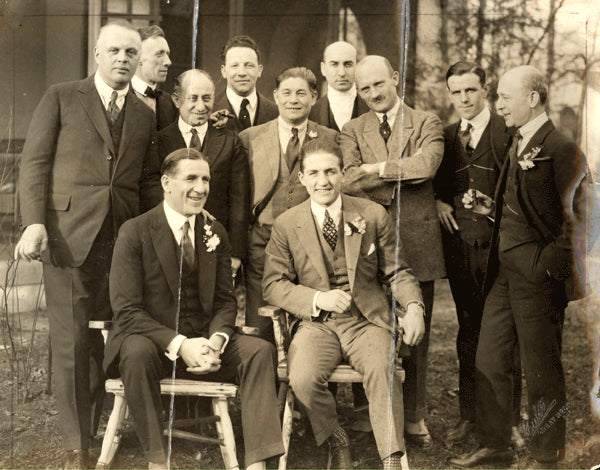 CARPENTIER, GEORGES ORIGINAL GROUP PHOTO (WITH CORBETT & CURLEY)