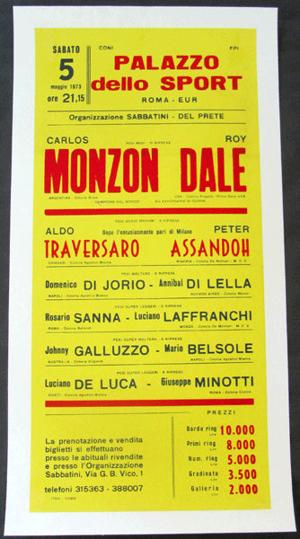 MONZON, CARLOS-ROY DALE ON SITE POSTER (1973)