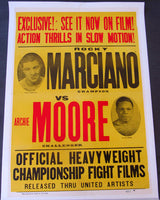 MARCIANO, ROCKY-ARCHIE MOORE ORIGINAL FIGHT FILM POSTER (1955)