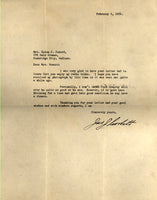 CORBETT, JAMES J. SIGNED LETTER