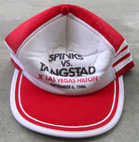 TYSON, MIKE-ALFONZO RATLIFF & MICHAEL SPINKS-STEFFAN TANGSTAD SOUVENIR CAP(UNUSED-1986)