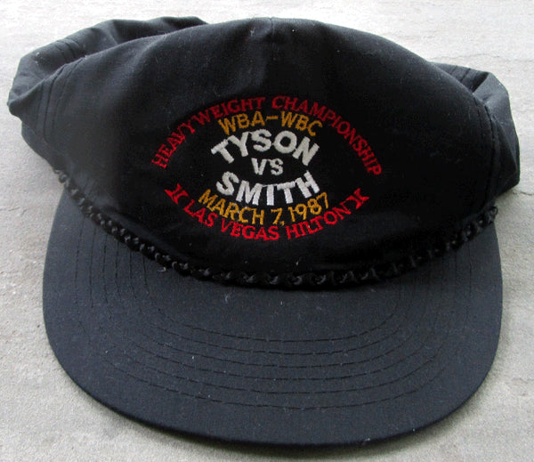 TYSON, MIKE-JAMES "BONECRUSHER" SMITH SOUVENIR CAP (UNUSED-1987)