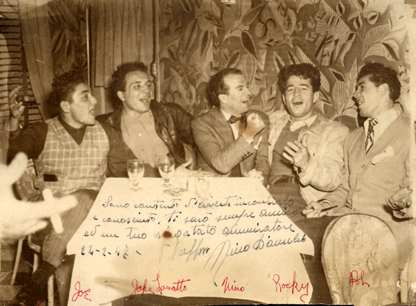 LAMOTTA, JAKE & ROCKY GRAZIANO ANTIQUE PHOTO (1947)