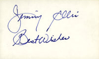 ELLIS, JIMMY SIGNED INDEX CARD