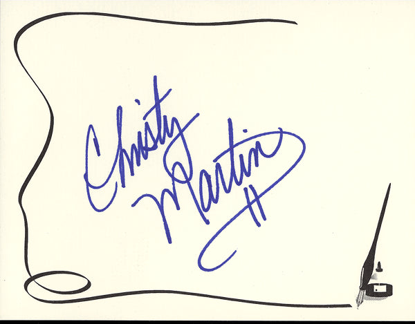 MARTIN, CHRISTY SIGNED AUTOGRAPH CARD