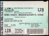 KLITSCHKO, WLADIMIR-ZORAN VUJECIC FULL TICKET(1999)