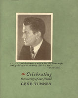 TUNNEY, GENE POST FIGHT PARTY INVITATION (1928)