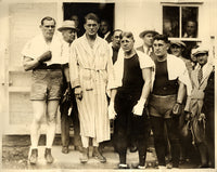 TUNNEY, GENE & TRAINING STAFF WIRE PHOTO (1926-PREPARING FOR DEMPSEY)