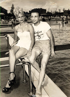 LAMOTTA, JAKE & VIKKI LAMOTTA WIRE PHOTO (EARLY 1940'S)
