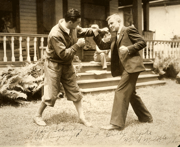 PAPKE, BILLY & MAX SCHMELING WIRE PHOTO (EARLY 1930'S)