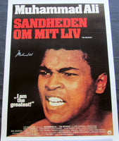 ALI, MUHAMMAD SIGNED SWEDISH POSTER FOR THE GREATEST (1977-MOVIE)
