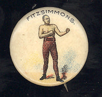 FITZSIMMONS, ROBERT SOUVENIR PIN (1898)