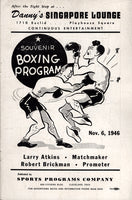 ROBINSON, SUGAR RAY-ARTIE LEVINE OFFICIAL PROGRAM (1946)