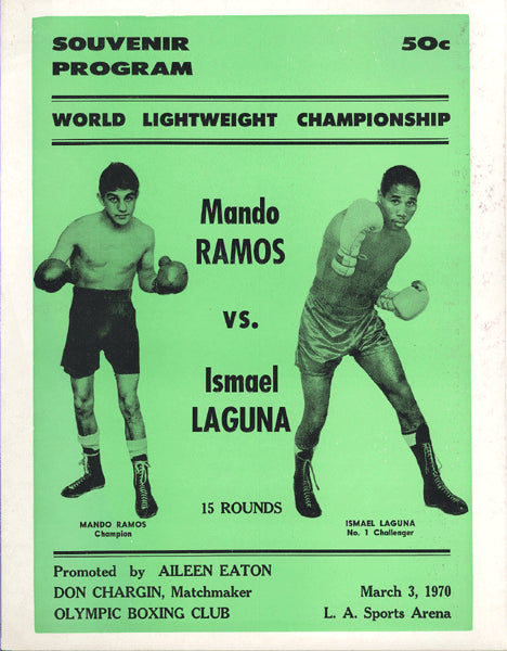 RAMOS, MANDO-ISMAEL LAGUNA OFFICIAL PROGRAM (1970)