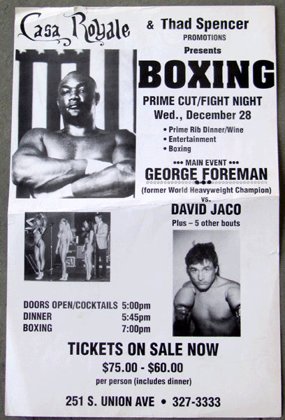 FOREMAN, GEORGE-DAVID JACO ON SITE POSTER (1988)