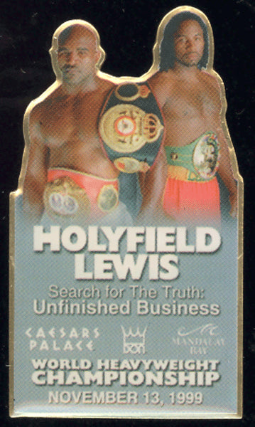 LEWIS, LENNOX-EVANDER HOLYFIELD II SOUVENIR PIN (1999)