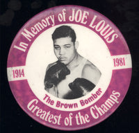 LOUIS, JOE MEMORIAL SOUVENIR PIN (1981)